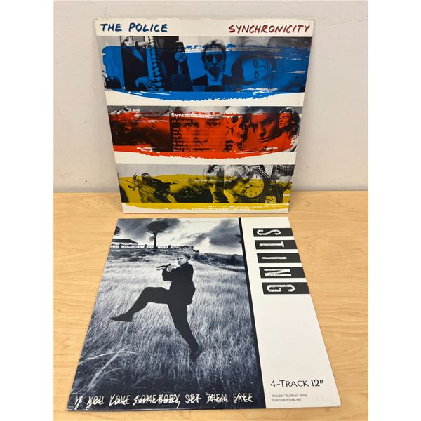 The Police Synchronicity LP Vinyl Record & Sting 4 Track 12" Vinyl Record
