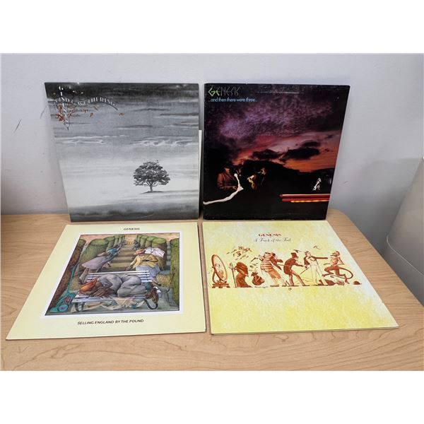 4 Genesis LP Vinyl Records as pictured