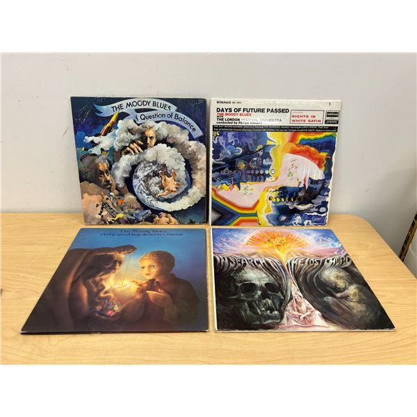 4 Moody Blues LP Vinyl Records - see all photos