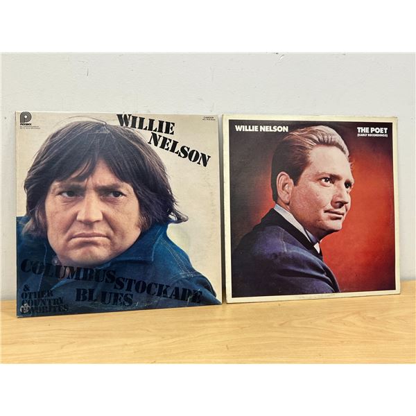 Willie Nelson The Poet (Early Recordings) & Columbus Stockade Blues LP Vinyl Records