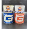 Image 1 : Gulf Grade Motor Oil Cans