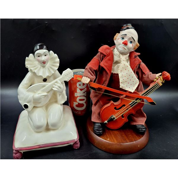 Vintage Porcelain Clown Music Boxes