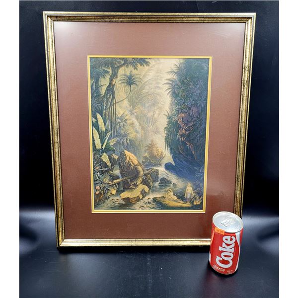 Framed "The Mountain Stream" By G. Baxter Print