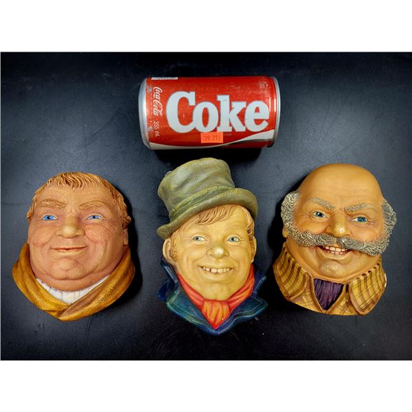 Vintage Chalkware Heads Made In England