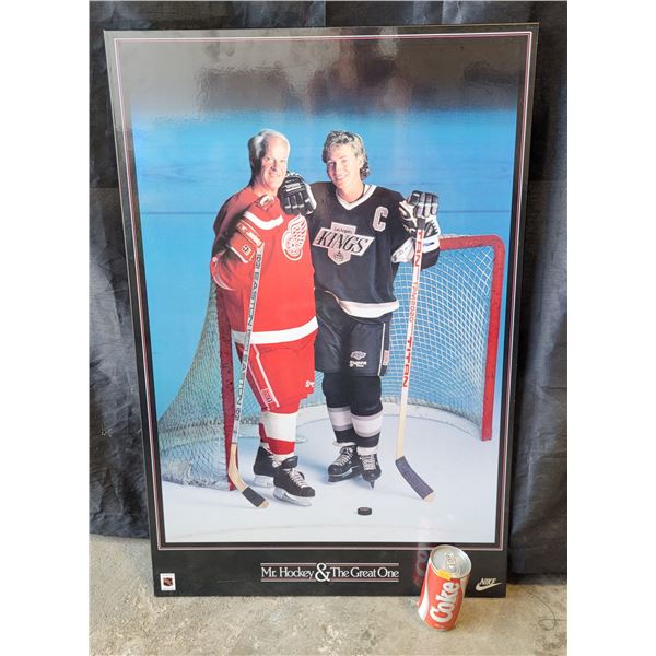 Vintage Wayne Gretzky Nike Poster Board "Mr. Hockey & The Great One"