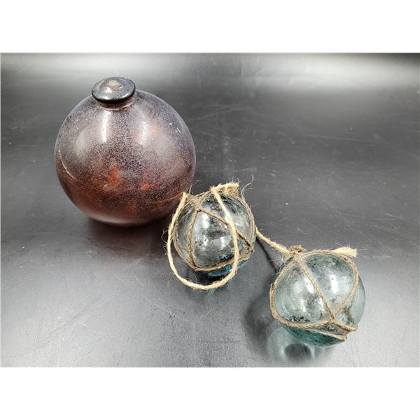 Antique Hand Blown Glass Fishing Floats
