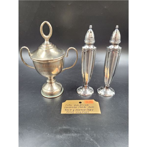 Copa Zaldivar Campeon 1968 & Salt/Pepper (Art Deco) Shakers