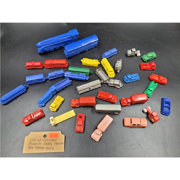 Vintage Plastic Cars, Trucks & Train Sets