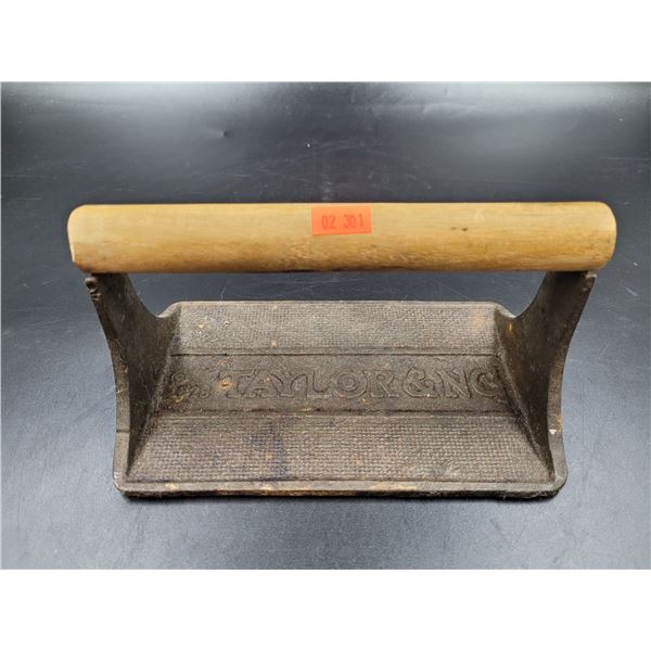 Antique Taylor & NG Cast Iron Bacon Press