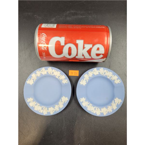 Small Vintage Wedgwood Blue Porcelain Plates