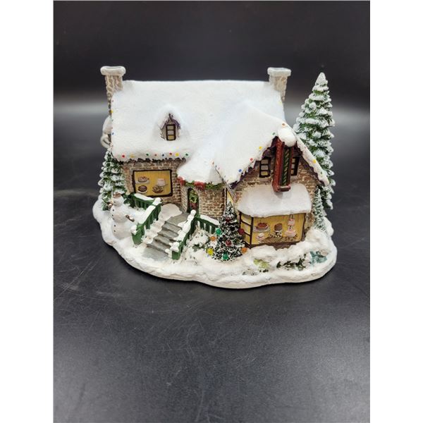 Thomas Kinkade Hawthorne Village "Yuletide Bakery" Light Up House Décor
