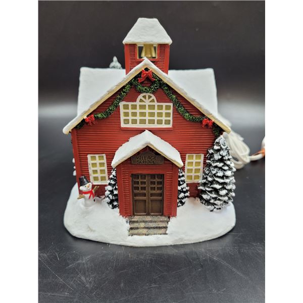 Thomas Kinkade Hawthorne Village "Village School" Light Up House Décor
