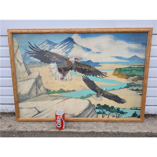 Vintage Felt Eagle Print