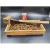 Image 1 : Box of Antique Hand Forged Nails and Lumber Stamp