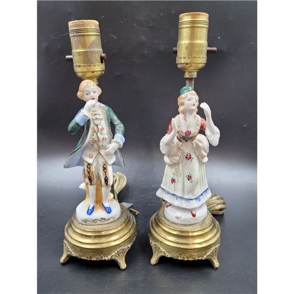Pair of Porcelain Figural Lamps