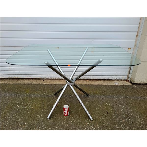 Indoor Glass Metal Table