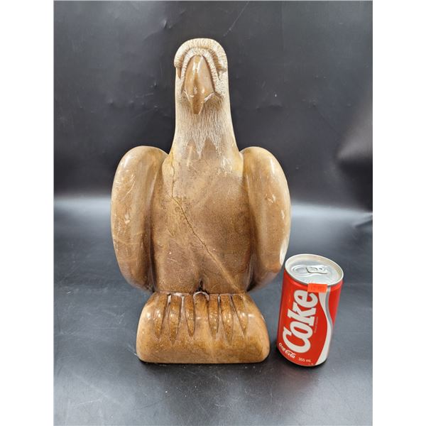 Signed H. Moose Stone Eagle Carving