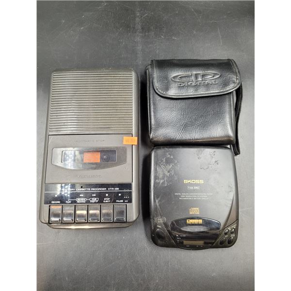 Realistic Cassette Recorder and Koss Walkman