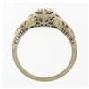 Image 8 : Antique Art Deco 18k Gold 0.26 ctw European Diamond Lambert Bros Filigree Ring