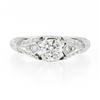 Image 4 : New 14k White Gold.85 ctw Round Diamond Milgrain & Wheat Engraved Engagement Rin