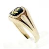 Image 7 : Men's Vintage 10k Gold Black Onyx Gold Leaf Design Masonic Solitaire Band Ring