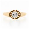 Image 4 : Antique Victorian 18k Gold 0.65 ctw Old Mine Prong Set Diamond Engagement Ring