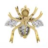 Image 3 : Large Vintage 14k TT Gold 3.0 ctw Round Diamond Covered Fly Bee Insect Brooch Pi