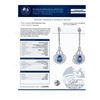 Image 4 : 6.74 ctw Tanzanite and 3.35 ctw Diamond 14K White Gold Dangle Earrings