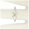 Image 4 : Vintage 14k White Gold 0.83 ctw I VVS2 Round Brilliant Cut Diamond Solitaire Rin