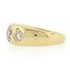 Image 6 : NEW Mens 18K Yellow Gold 1.96 ctw GIA Old European Diamond 3 Stone Gypsy Band Ri