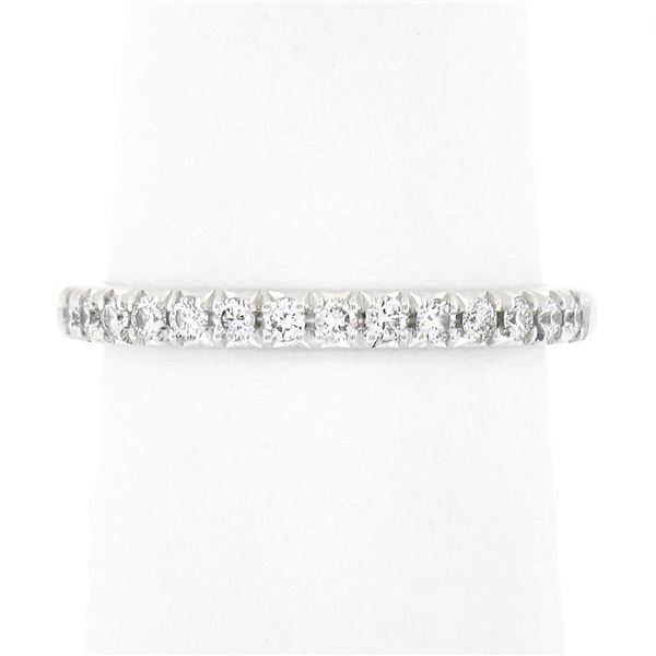 NEW Classic 18k White Gold 0.25 ctw Round Prong Diamond 2.2mm Wedding Band Ring