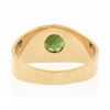 Image 6 : Unisex Vintage 14k Gold 0.85 ctw Green Tourmaline Solitaire Gypsy Belcher Ring