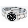 Image 7 : Rolex Ladies Stainless Steel Black Diamond Quickset Datejust With Oyster Band