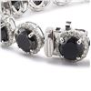 Image 3 : 22.03 ctw Fancy Black Diamond and 3.08 ctw Diamond 14K White Gold Bracelet
