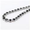 Image 1 : 94.14 ctw Fancy Black Daimond and 6.72 ctw Diamond 14K White Gold Tennis Necklac