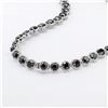 Image 2 : 94.14 ctw Fancy Black Daimond and 6.72 ctw Diamond 14K White Gold Tennis Necklac