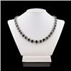 Image 3 : 94.14 ctw Fancy Black Daimond and 6.72 ctw Diamond 14K White Gold Tennis Necklac