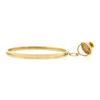 Image 3 : Vintage 18k Gold 7.75" Dual Slip On Bangle Bracelet w/ 14k Dangle Basket Charm