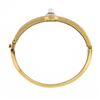 Image 6 : Vintage Victorian Revival 14K Gold Pearl Diamond Enamel Hinged Bangle Bracelet