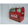 Image 1 : 6 VINTAGE 1886 EMPTY COCA COLA CLASSIC BOTTLES WITH HOLDER