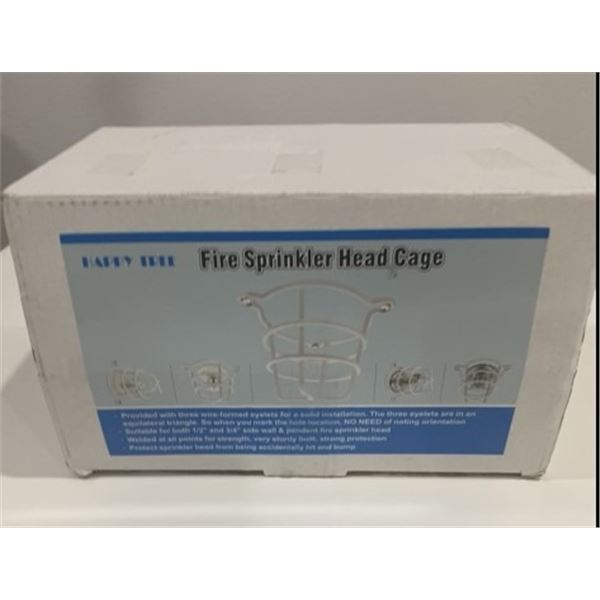 PACK OF 4 TUNAMAX WHITE FIRE SPRINKLER HEAD CAGE GUARD PROTECTING FLUSH MOUNT RECESSED SPRINKLER HEA