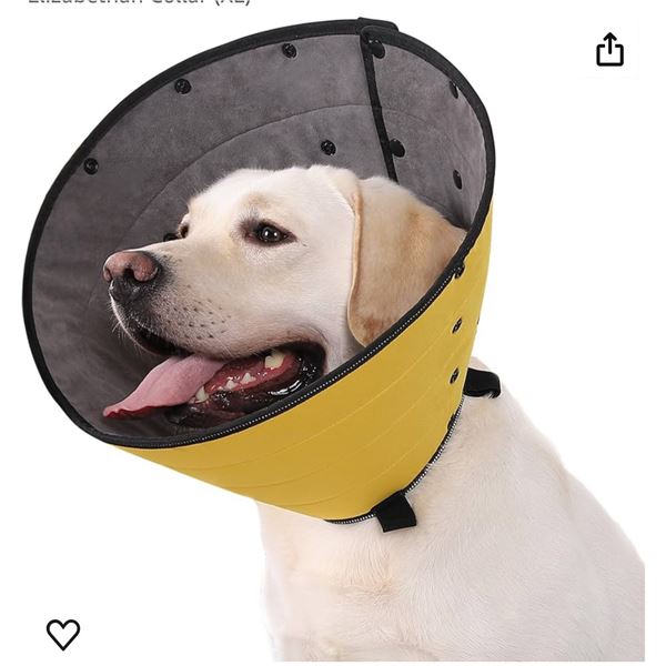 SOFT DOG CONE FOR DOGS AFTER SURGERY E COLLAR SIZE LARGE NEW