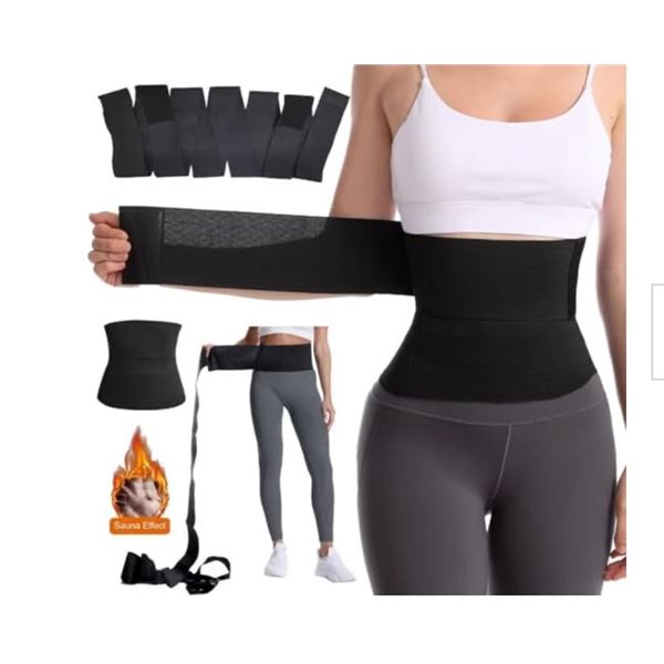 SNATCH ME UP BANDAGE TUMMY WRAP ONE SIZE WOMEN WAIST TRIMMER FOR GYM SPORT NEW