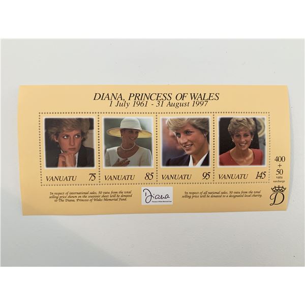 Diana Princess of Wales commemorative stamp set