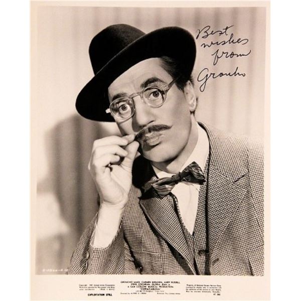 Groucho Marx signed movie still photo