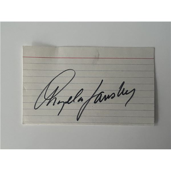 Angela Lansbury original signature