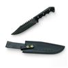 Image 1 : Fixed 6 1/2" Damascus Blade Knife with Leather Belt Sheath