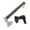 Image 1 : Fixed 5" Blade Axe with Wooden Handle and Leather Sheath