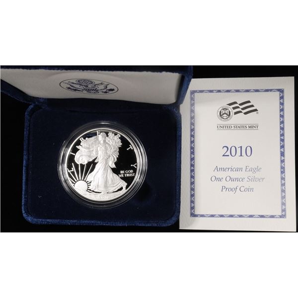 2010-W PROOF AMERICAN SILVER EAGLE OGP