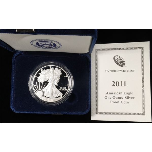 2011-W PROOF AMERICAN SILVER EAGLE OGP